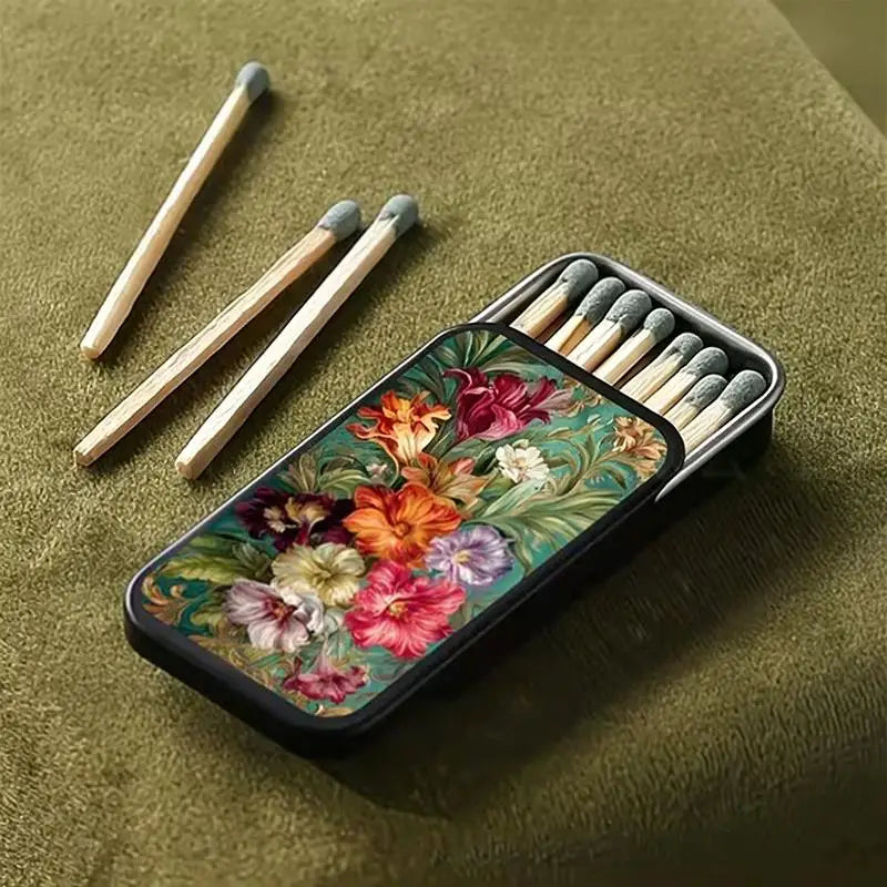 Retro Metal Pull-Out Storage Box – Matches, Coins & Accessories Decorative Storage Box Axl