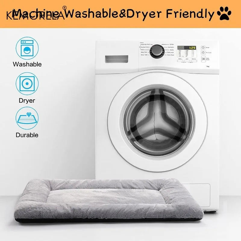 KEMORELA Soft Dog Crate Pad – Washable Anti-Slip Kennel Mat Dog Crate Pad Axl