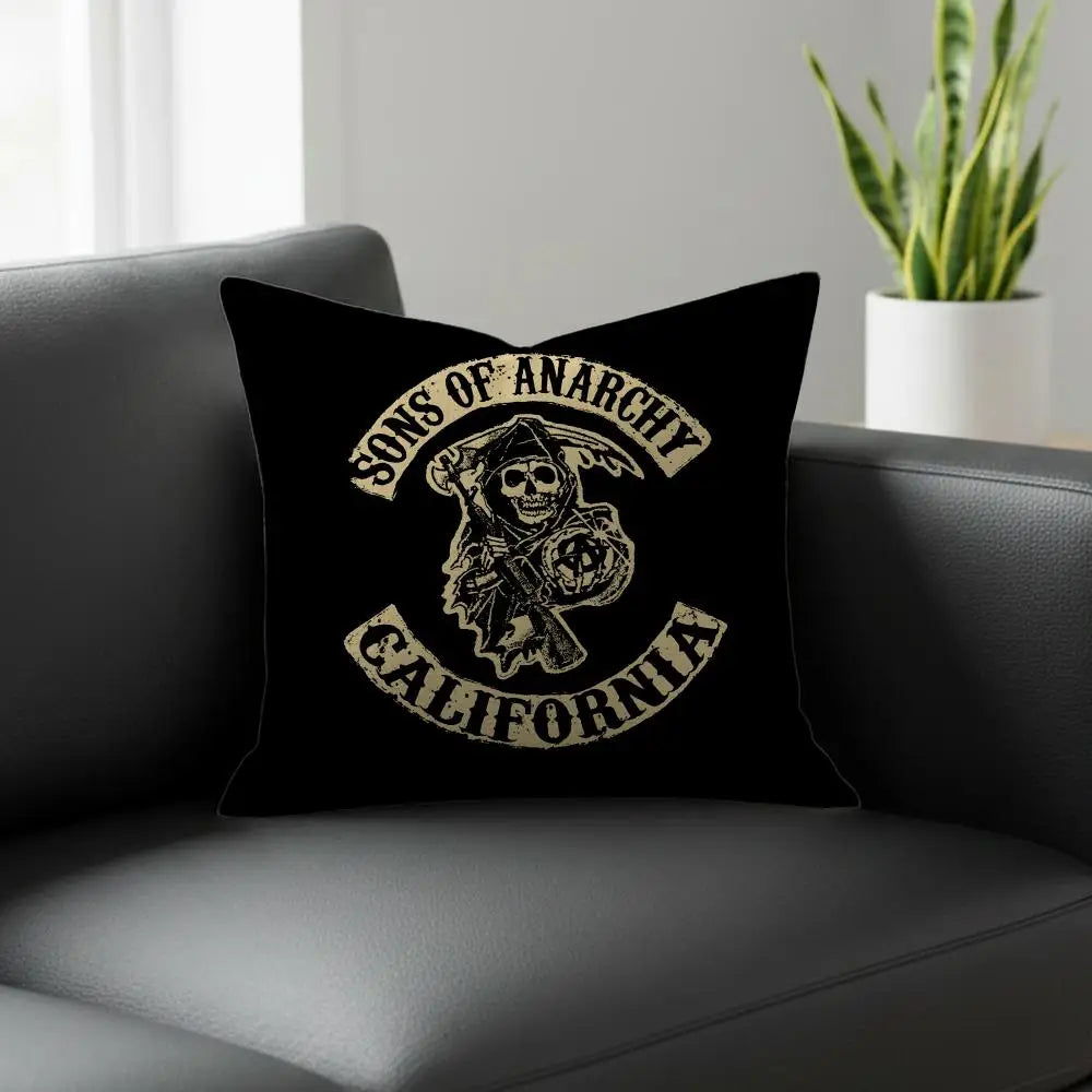 Sons of Anarchy Linen Cushion Cover | Sofa & Bedroom Decor Decorative Cushion Cover Axl White1 40X40cm
