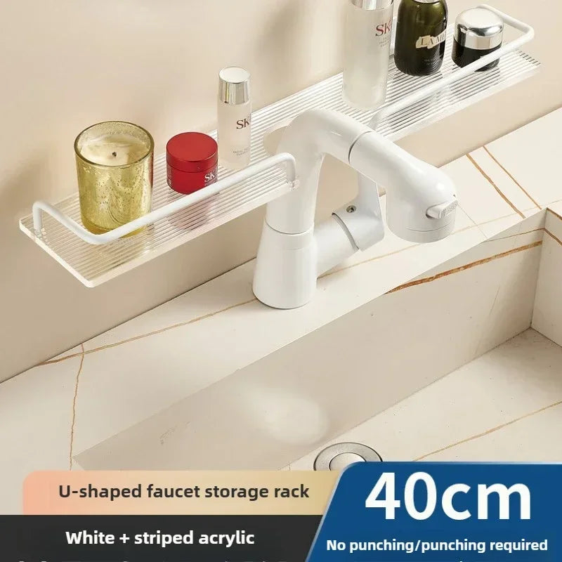 Nordic Wall Shelf – Makeup, Perfume & Storage Organizer Rack Wall Storage Shelf Axl 40Cm-White