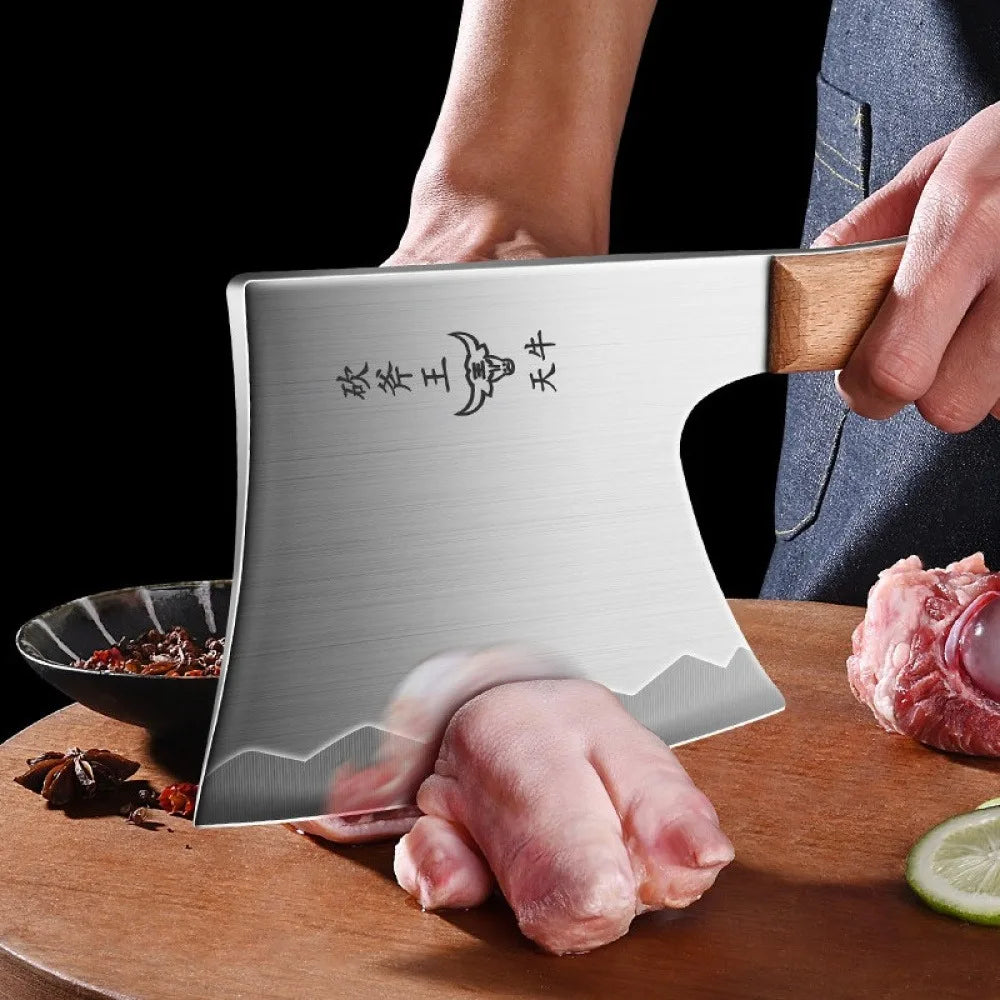 PLYS Stainless Steel Bone Chopper & Meat Cleaver Chef Knife Meat Cleaver Knife Axl