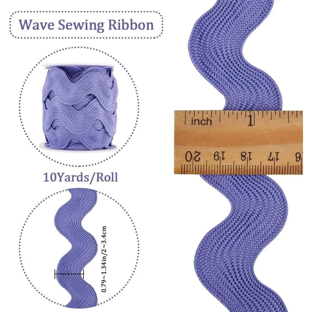10 Yards Aquamarine Rick Rack Zig Zag Fringe Trim 1.5" Wide Sewing Trim Ribbon Axl