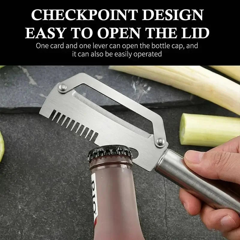 3-in-1 Stainless Steel Vegetable Peeler with Bottle Opener Vegetable Peeler Axl