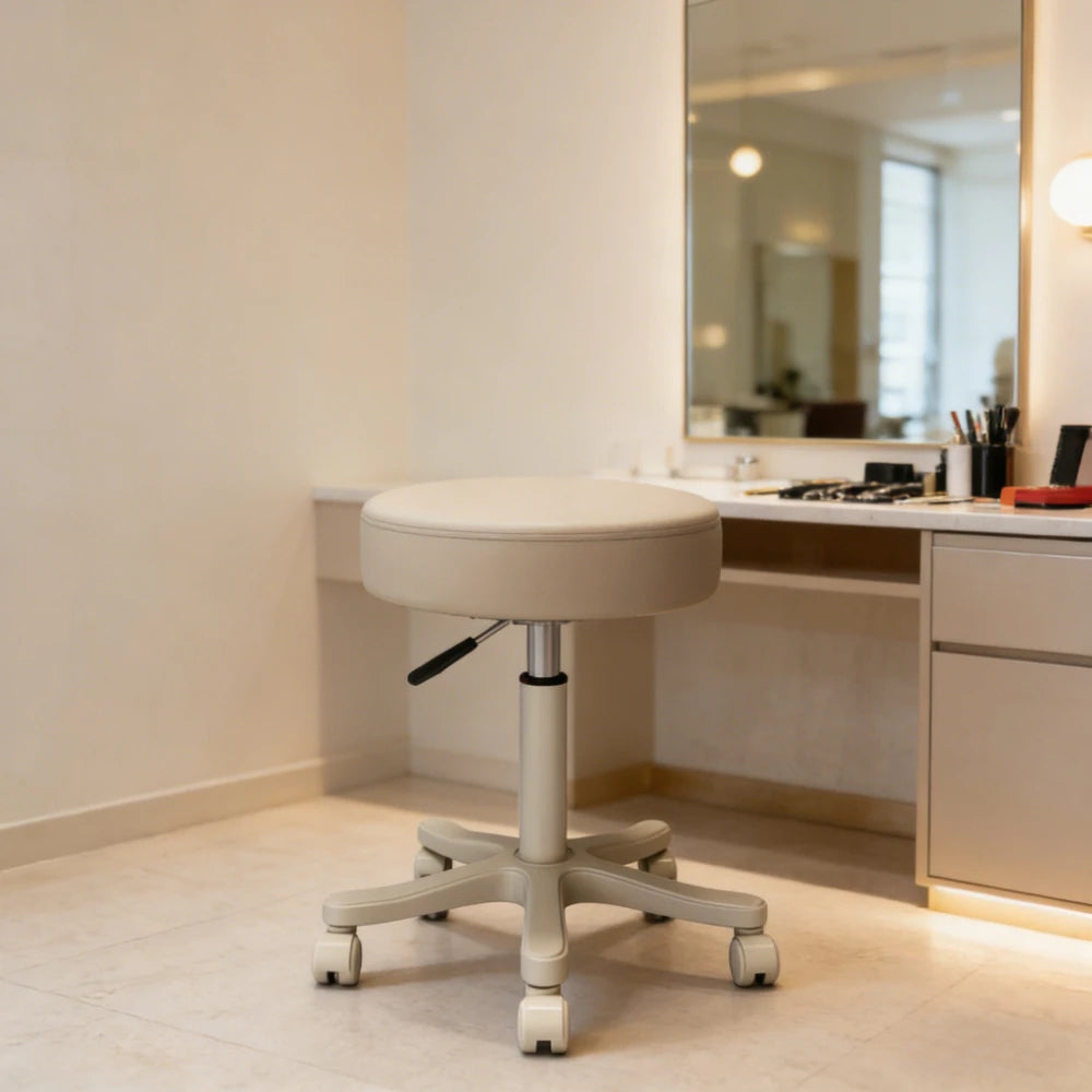 Lifting Rotating Salon Stool with Wheels | Barber & Manicure Salon Stool Axl