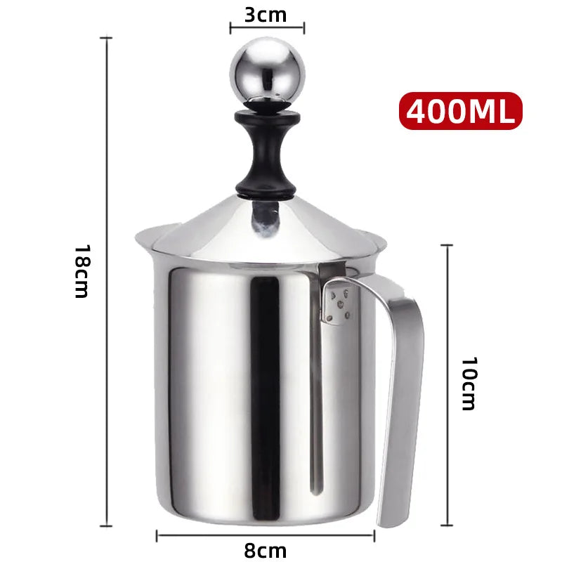 BALASHOV Double Mesh Stainless Steel Milk Frother 400ML Milk Frother Axl