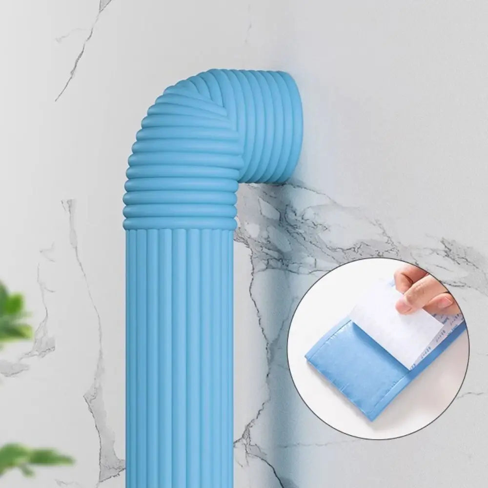 Self-Adhesive Pipe Cover Strip – Waterproof & Soundproof PVC Pipe Sealing Strip Axl Blue