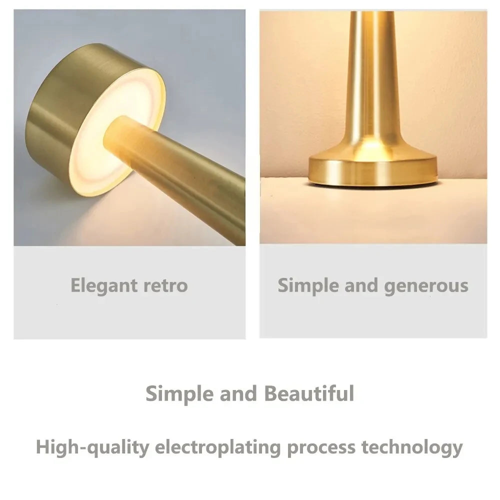 USB Rechargeable Touch LED Desk Lamp – 3-Color Mood Light LED Table Lamp Axl