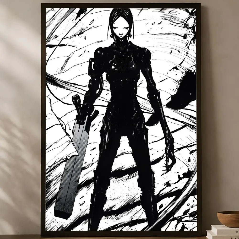 BLAME! Manga Self-Stick HD Wall Art Poster – Waterproof Decor Wall Art Poster Axl White13 50X70cmNoframe