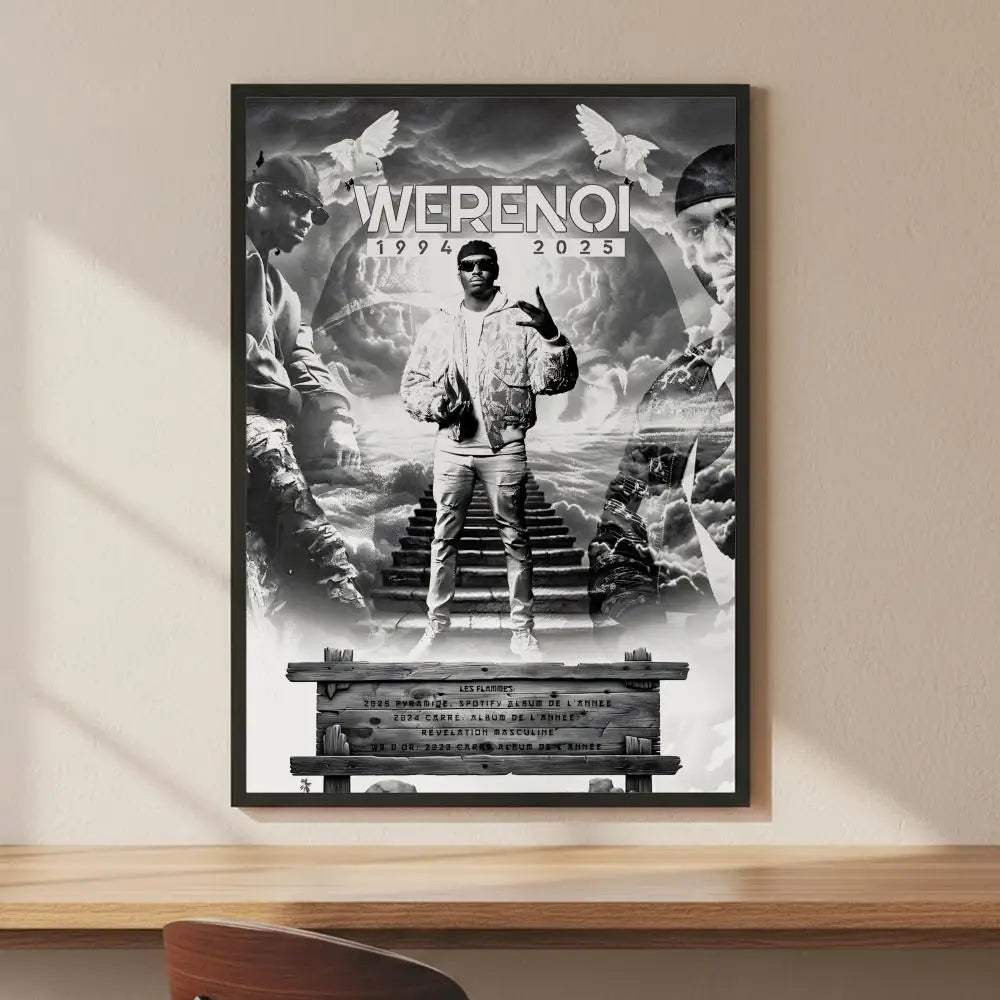 Werenoi HD Art Poster – Waterproof Self-Adhesive Wall Sticker Art Wall Poster Axl White9 15X20cmNoframe