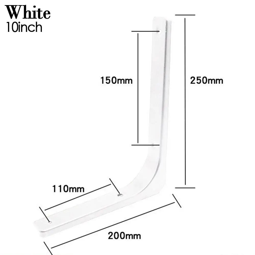 Steel Triangle Shelf Bracket – Wall Mounted Angle Support Shelf Bracket Axl White-10inch