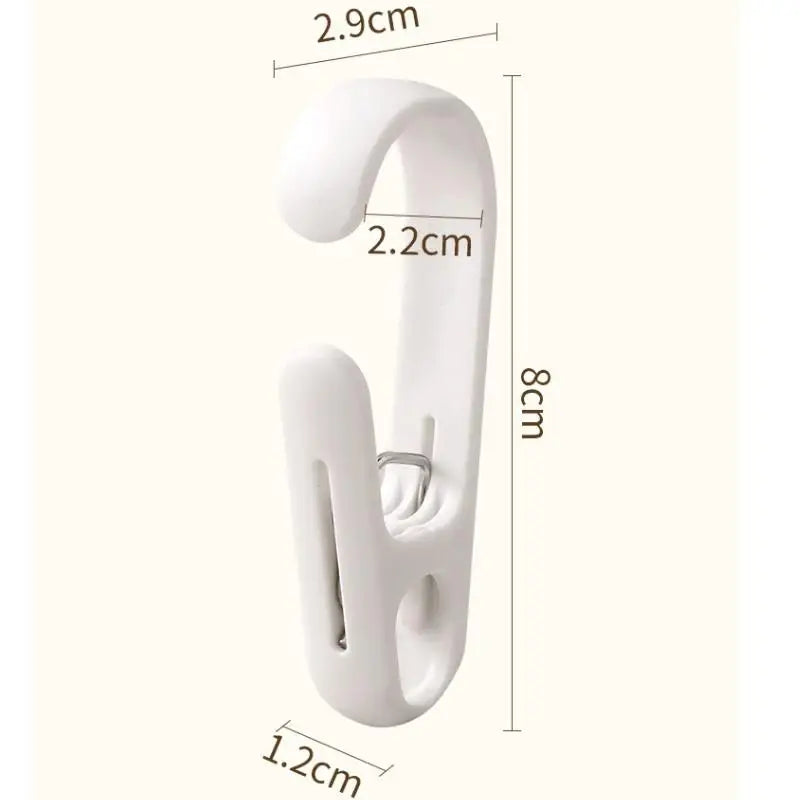 10-Pack 2-in-1 Plastic Hook & Clip – Home Storage Organizer Storage Hook Clips Axl