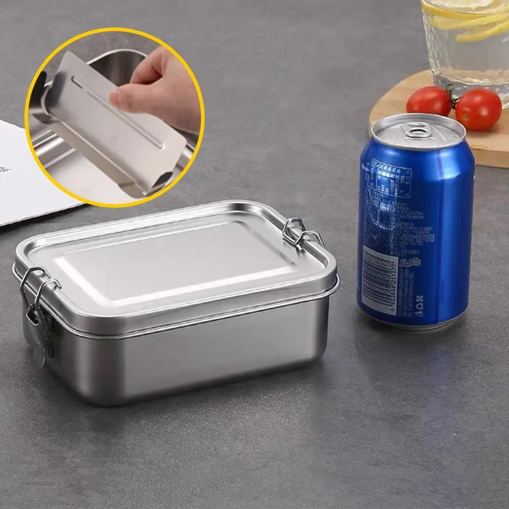 Stainless Steel Bento Box – Leakproof Large Lunch Container Stainless Steel Lunch Box Axl 850ml-with spacer