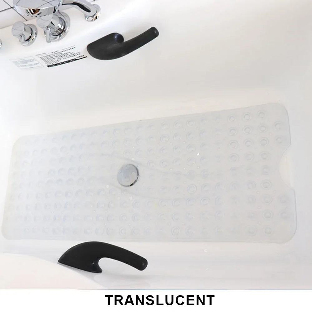 PVC Non-Slip Bath Mat 40×100cm – Shower & Bathtub Floor Mat Bath Mat Axl Translucent white 400MMx1000MM