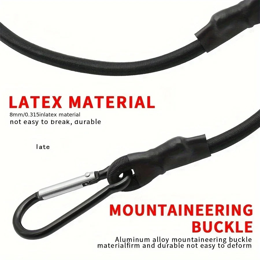 8mm Bungee Cords with Hooks | 30–150cm Elastic Tie Down Ropes Bungee Tie Down Cords Axl