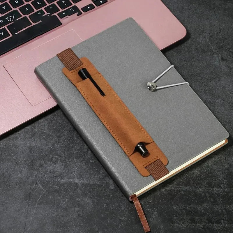 PU Leather Elastic Pen Holder – Adjustable Notebook Pen Sleeve Notebook Pen Holder Axl