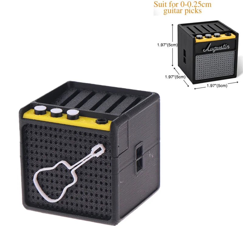 3D Printed Guitar Pick Holder Box with Drawer – Amp Design Guitar Pick Organizer Axl A2