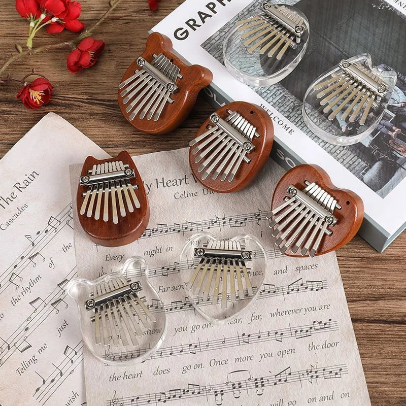 8-Key Mini Kalimba Thumb Piano Keychain – Gift for Kids Mini Thumb Piano Axl