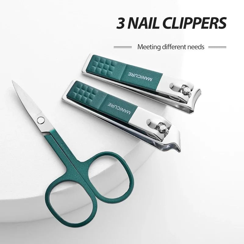 6-Piece Stainless Steel Manicure & Pedicure Set | Nail Clipper Kit Manicure Pedicure Set Axl