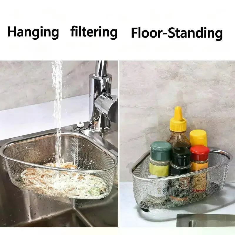 Stainless Steel Triangle Sink Drain Basket & Corner Filter Sink Drain Basket Axl