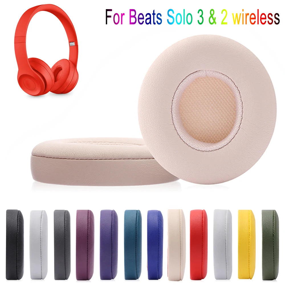 Replacement Ear Pads for Beats Solo 3 & 2 Wireless | Soft Leather Headphone Ear Pads Axl