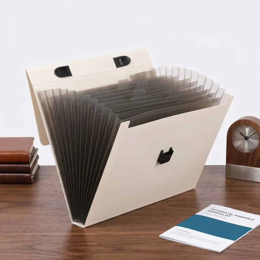 13-Pocket Accordion File Folder – Waterproof A4 Document Organizer Accordion File Organizer Axl