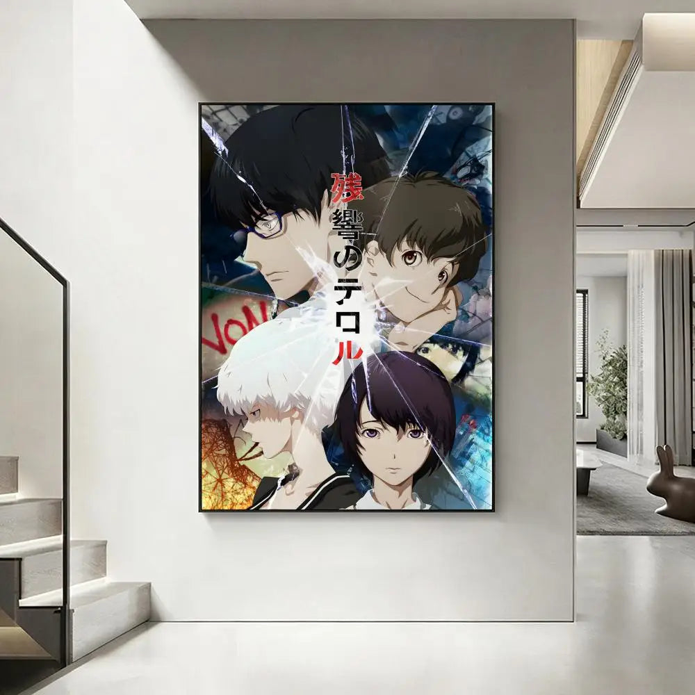 Zankyou no Terror Anime Poster – HD Waterproof Wall Art Decor Anime Wall Poster Axl White2 40X50cmNoframe
