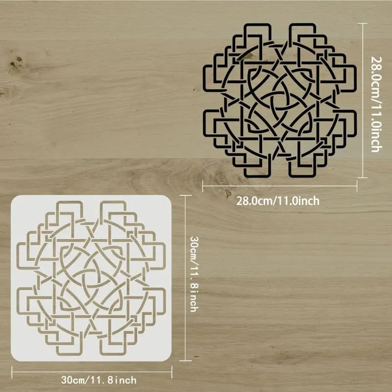 Chakra Symbol Stencil 11.8" – Reusable Mandala DIY Art Stencil DIY Craft Stencil Axl AECH04-08760
