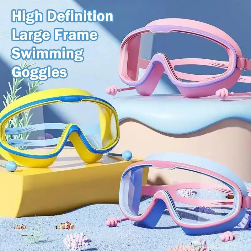 Kids Large Frame Swimming Goggles – Anti-Fog & UV Protection Kids Swim Goggles Axl