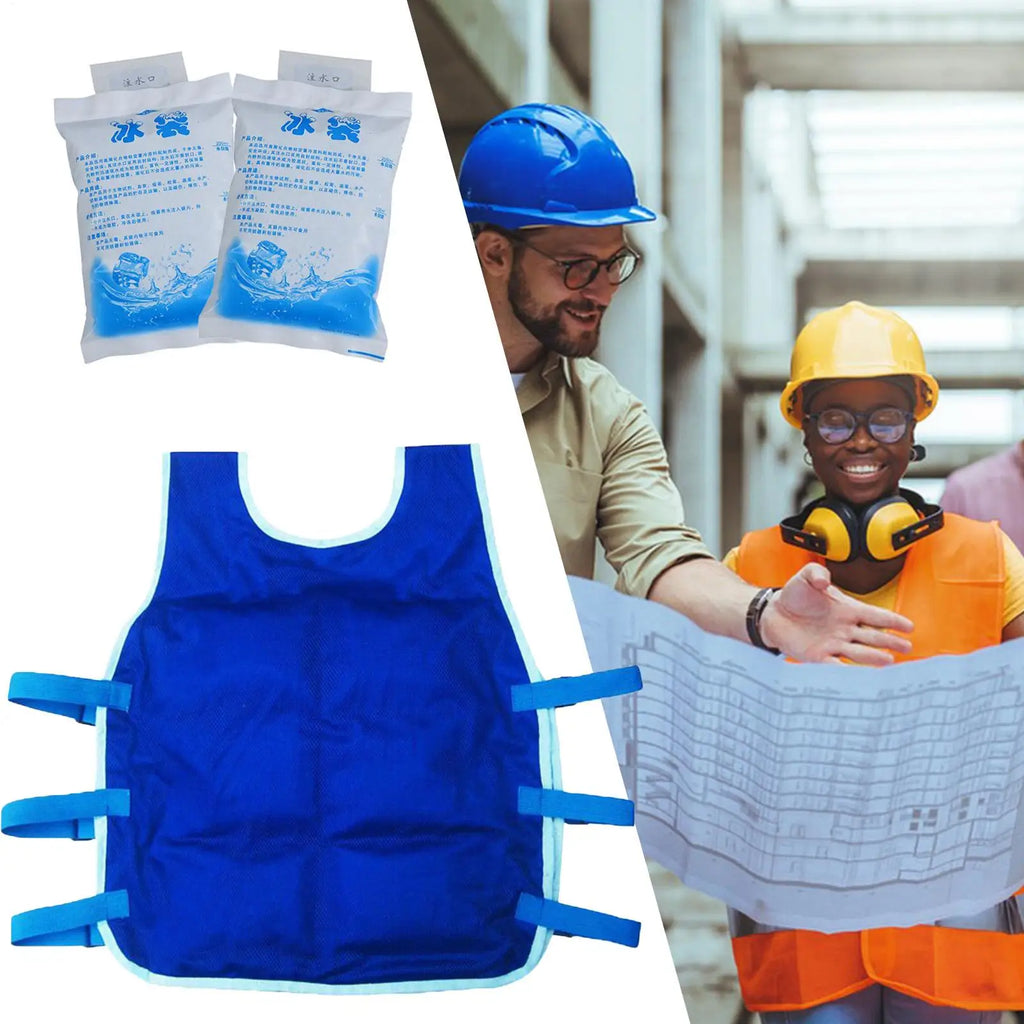 Ice Cooling Vest with 12 Ice Packs – Adjustable for Men & Women Ice Cooling Vest Axl