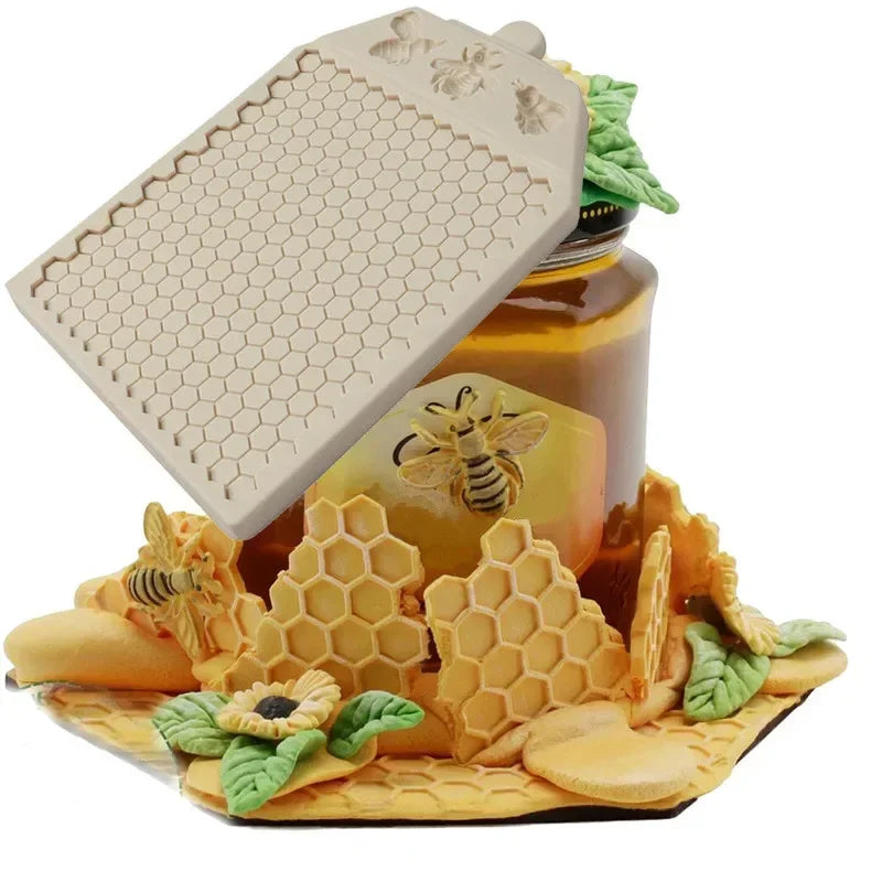 Honeycomb Bee Silicone Mold – Fondant Chocolate Baking Mould Silicone Baking Mold Axl