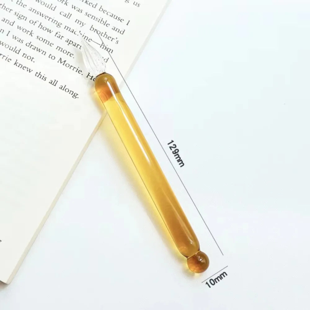 Transparent Glass Dip Pen – Calligraphy & Art Writing Pen Glass Dip Pen Axl Gold