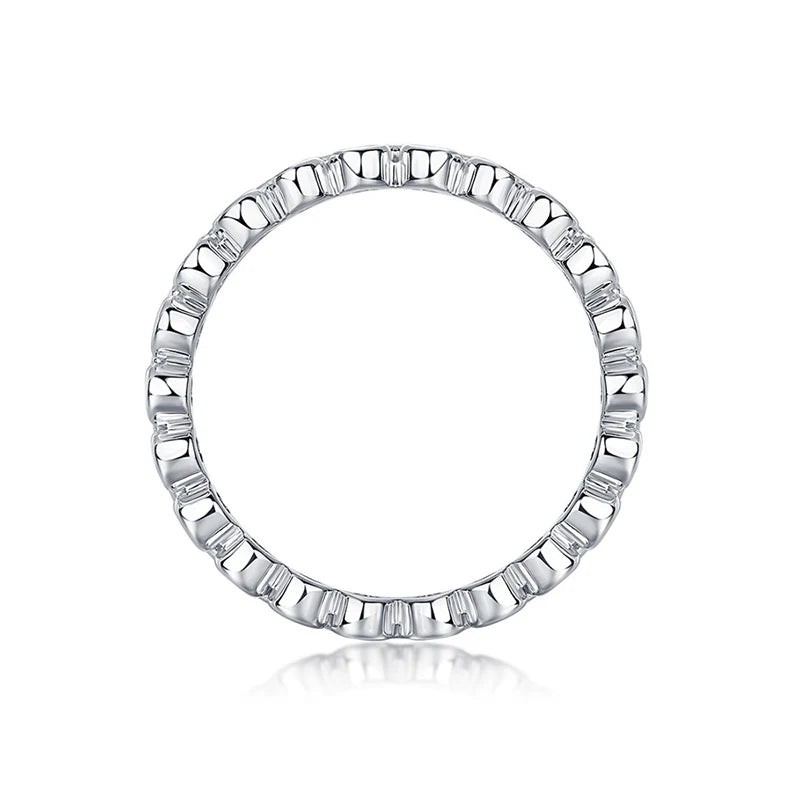 Huitan Silver Cubic Zirconia Women's Wedding Band Ring Zirconia Fashion Ring Axl