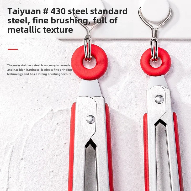 Silicone & Stainless Steel Food Tongs – BBQ, Grill & Kitchen Kitchen Tongs Axl