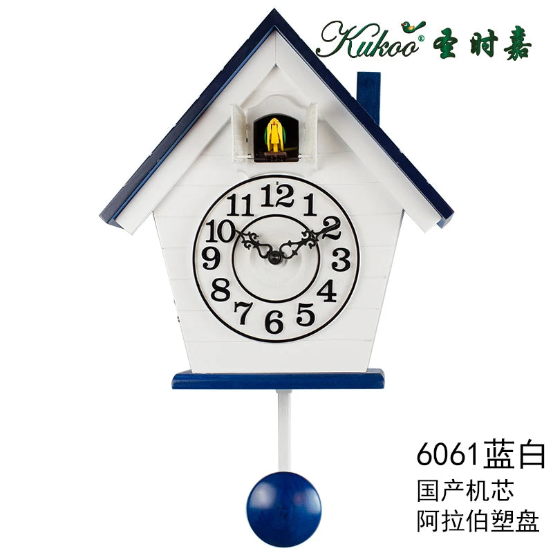 Wood Cuckoo Wall Clock – Bamboo Pendulum Bird Decor 12" Decorative Wall Clock Axl Style 7 29X44CM
