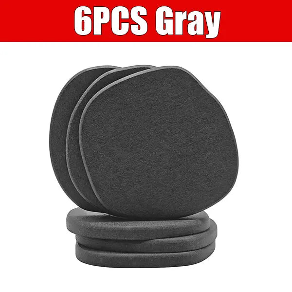 Diatomaceous Earth Coasters Set – Quick-Dry & Heat-Resistant Diatomite Coaster Set Axl 6PCS Gray