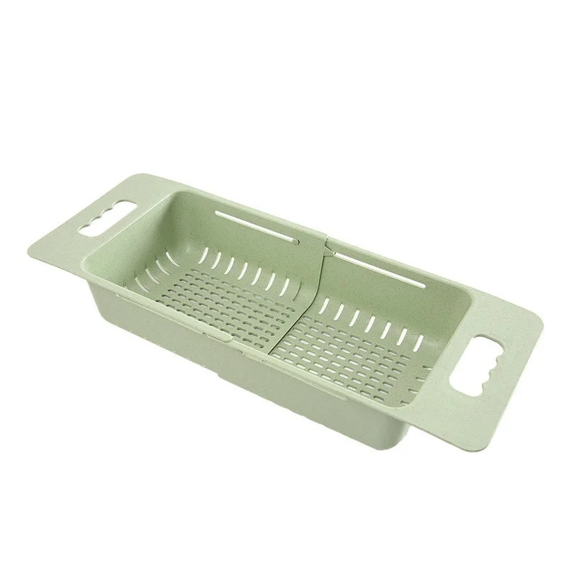 Adjustable Sink Drain Basket – Extendable Colander & Drying Rack Sink Drain Basket Axl Green