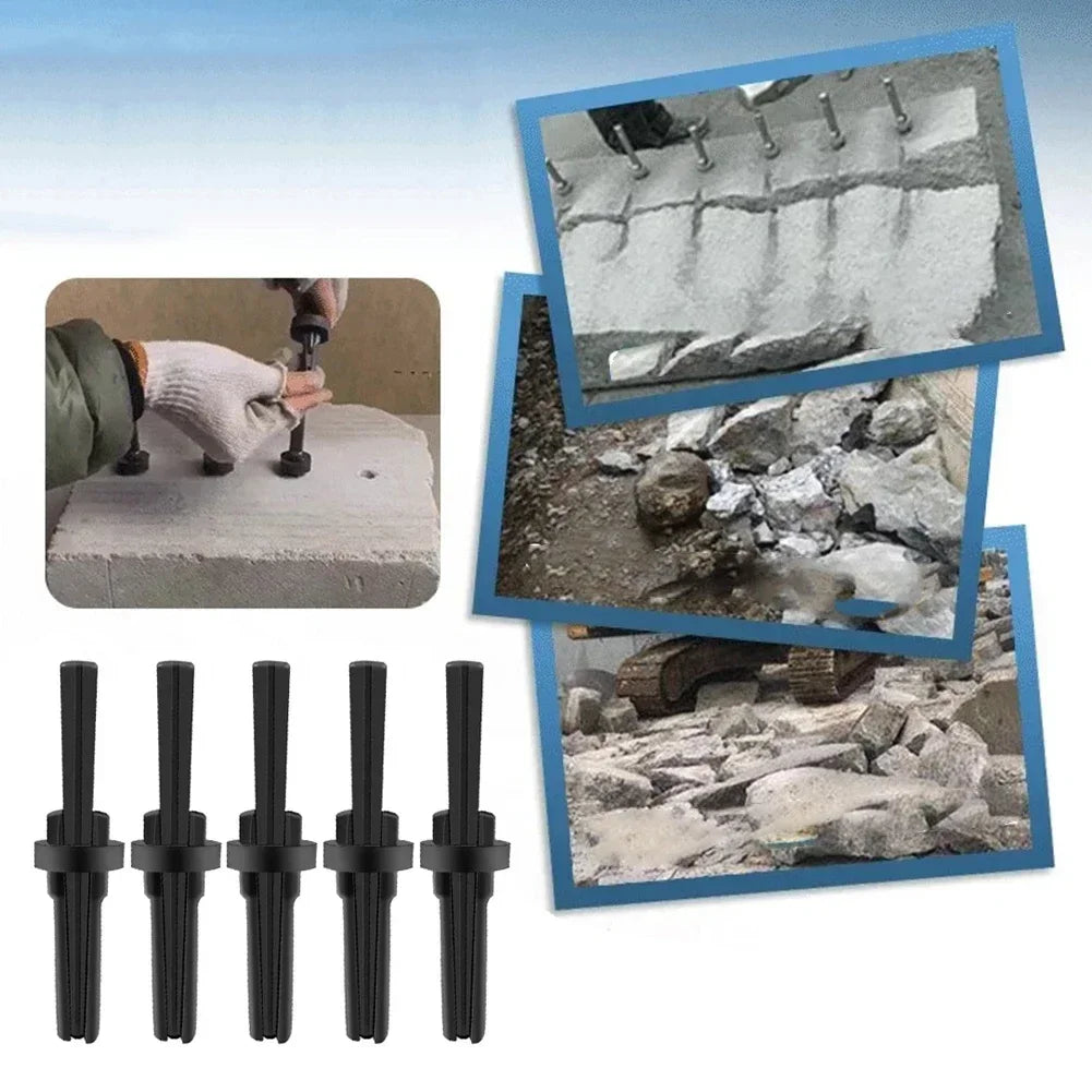 5-Pack Stone Splitting Wedges 125x14mm – Steel Rock Splitter Stone Splitting Wedges Axl