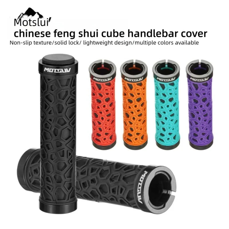 MTB Dual Lock-On Bike Handlebar Grips – Rubber & Aluminum Bike Handlebar Grips Axl
