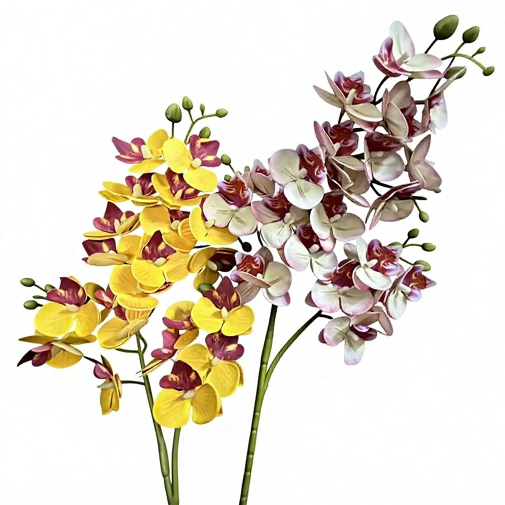 Real Touch Artificial Orchid – 21-Head Mini Phalaenopsis Branch Artificial Flower Branch Axl