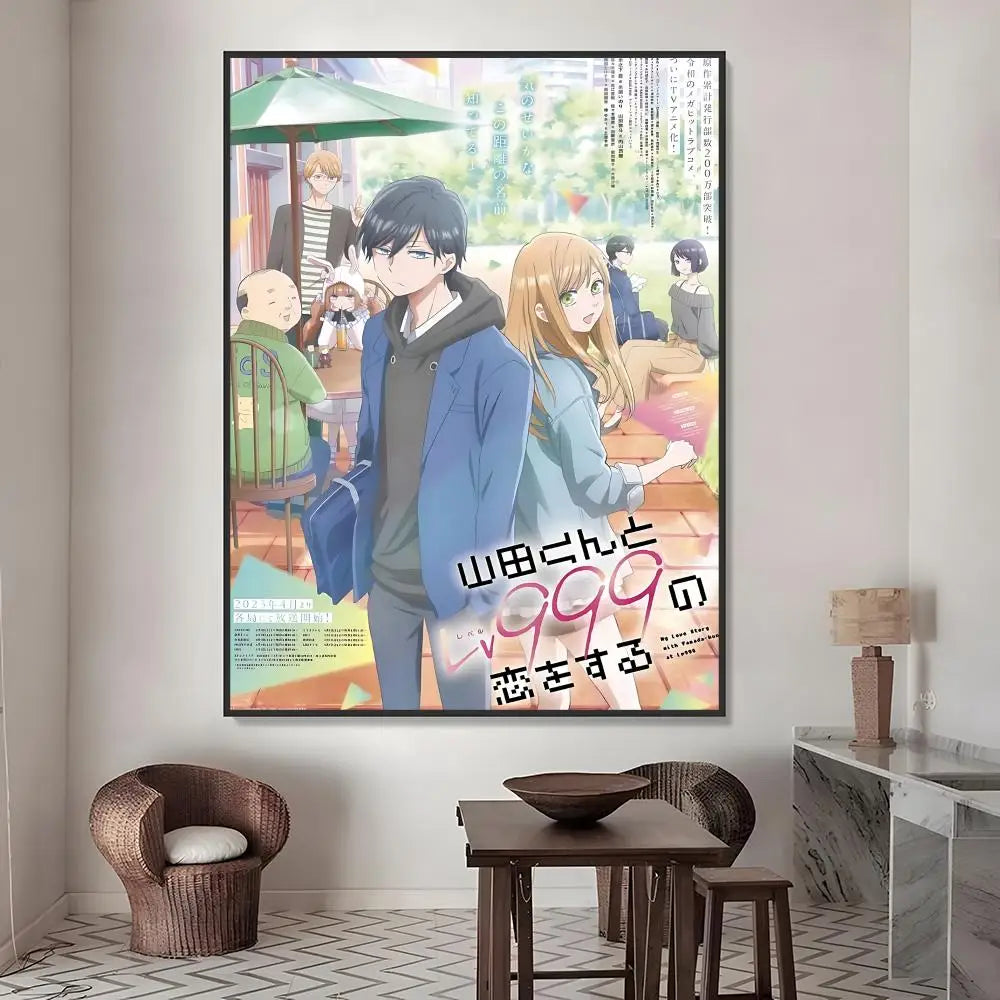 Yamada-kun at Lv999 Anime Poster HD Waterproof PVC Wall Sticker Anime Wall Sticker Axl White01 15X20cmNoframe