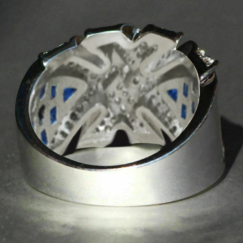 Huitan Wide Cubic Zirconia Ring – Women's Fashion Band Jewelry Fashion Ring Axl