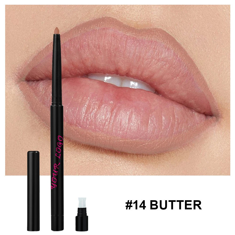 Waterproof Matte Lip Liner Pencil – Vegan, Long-Lasting Lip Liner Pencil Axl 14 100pcs with logo