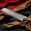 Damascus Steel Kiritsuke & Bread Knife Blade Set | DIY Kit Knife Blade Set Axl Chef Blade