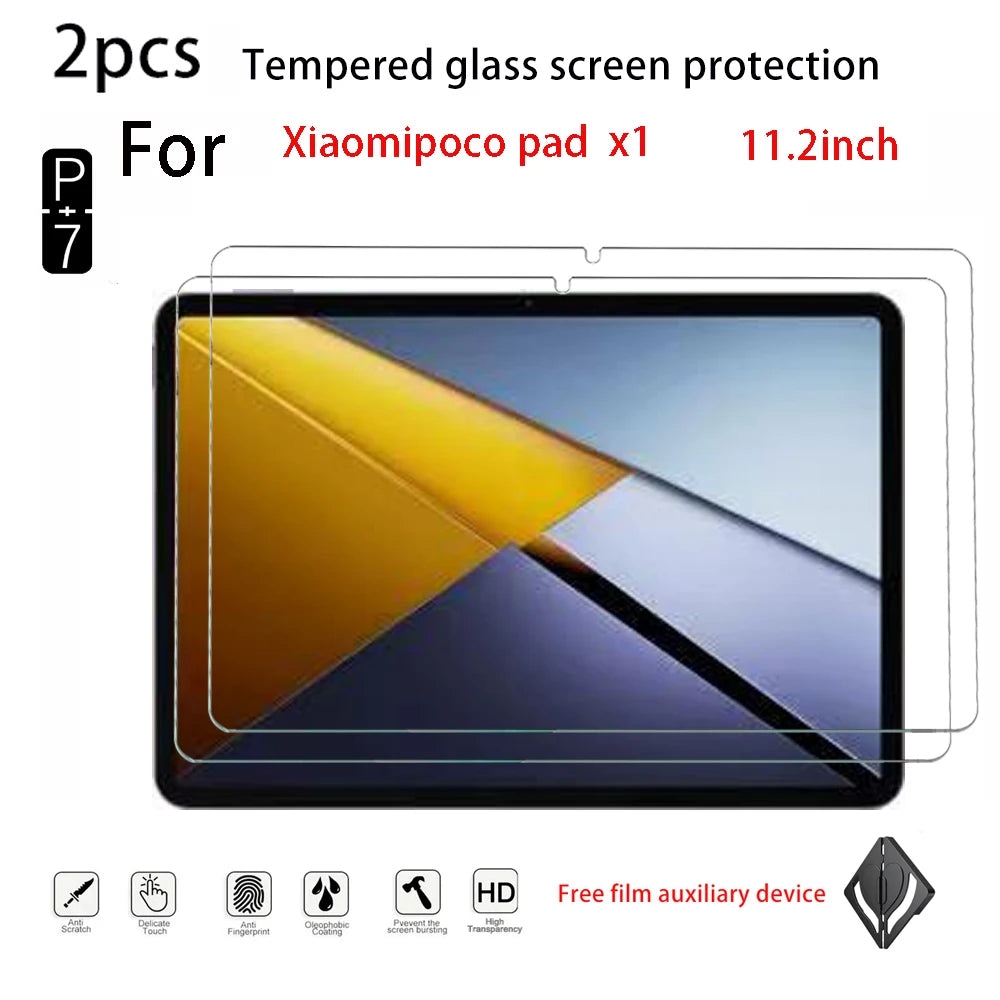 2-Pack HD Tempered Glass Screen Protector Xiaomi Poco Pad Tablet Screen Protector Axl xiaomipoco X1 11.2