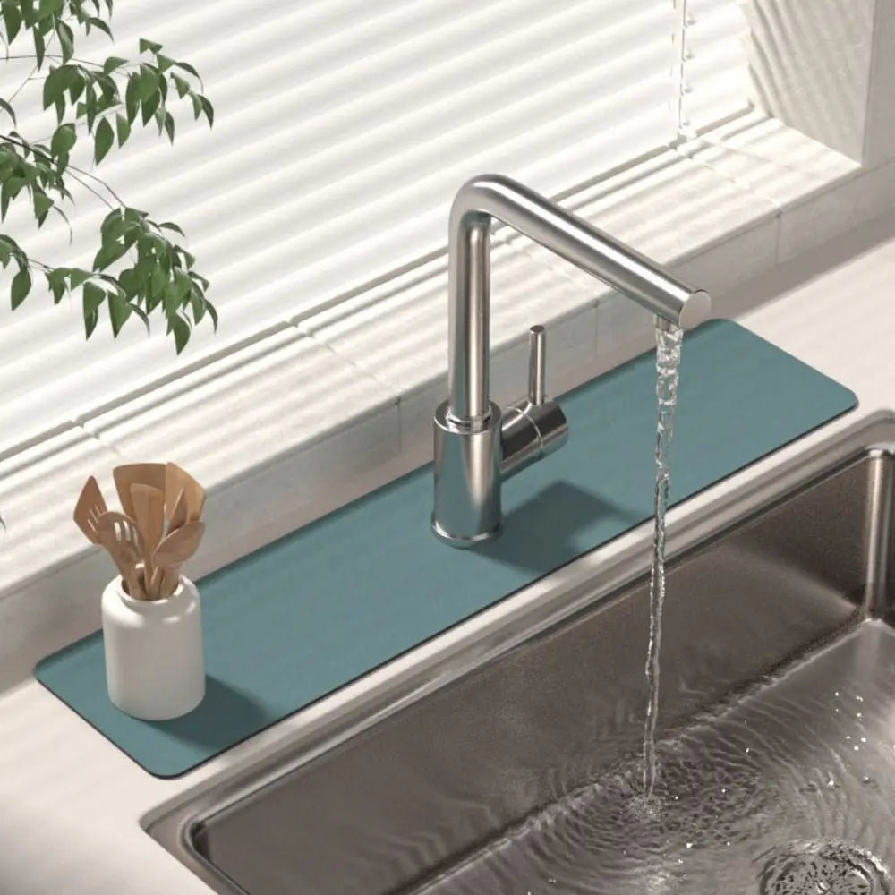 Diatomite Sink Faucet Mat – Absorbent Countertop Drain Pad Sink Faucet Mat Axl