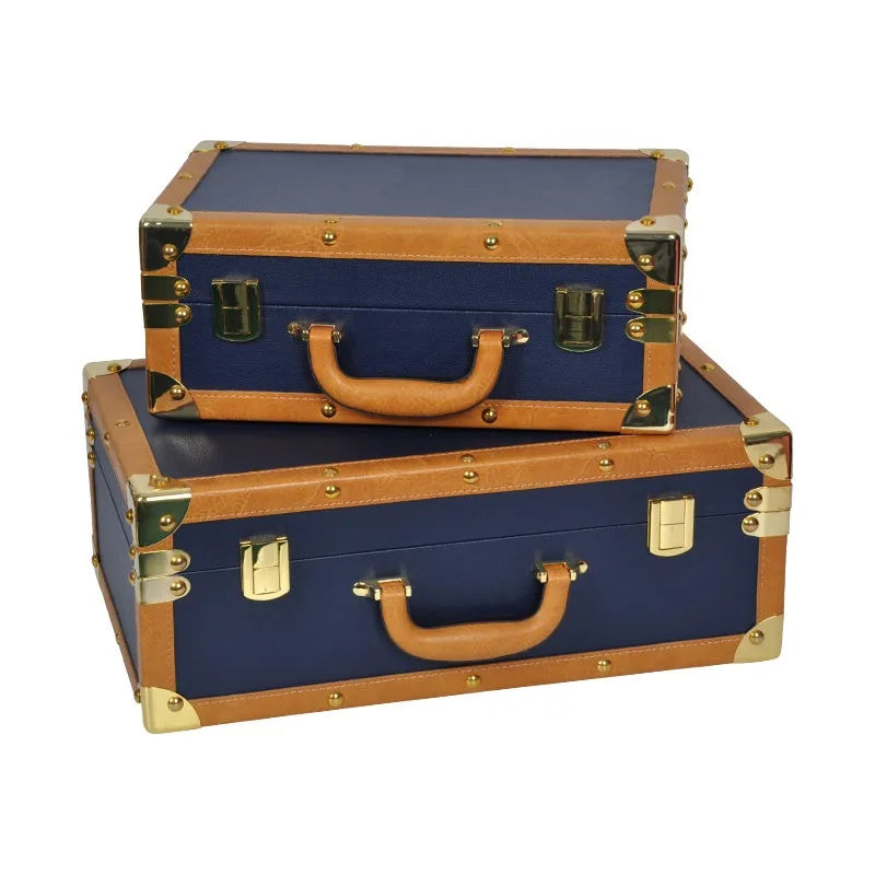 Large Vintage Leather Storage Box – Luxury Bedroom Organizer Leather Storage Box Axl