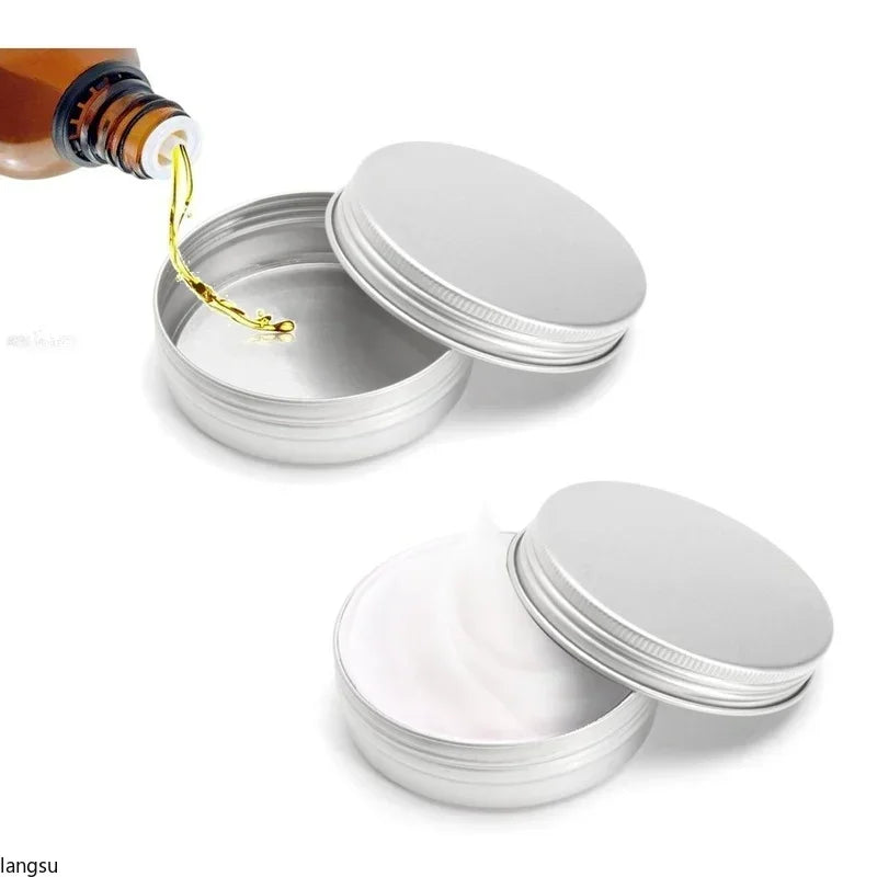 Empty Aluminum Tins 5ml–100ml | Screw Top Round Storage Cans Aluminum Storage Tins Axl
