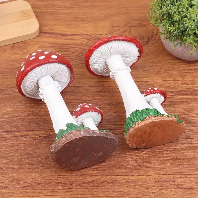 Resin Mushroom Garden Ornament – Indoor & Outdoor Decor Sculpture Garden Ornament Axl