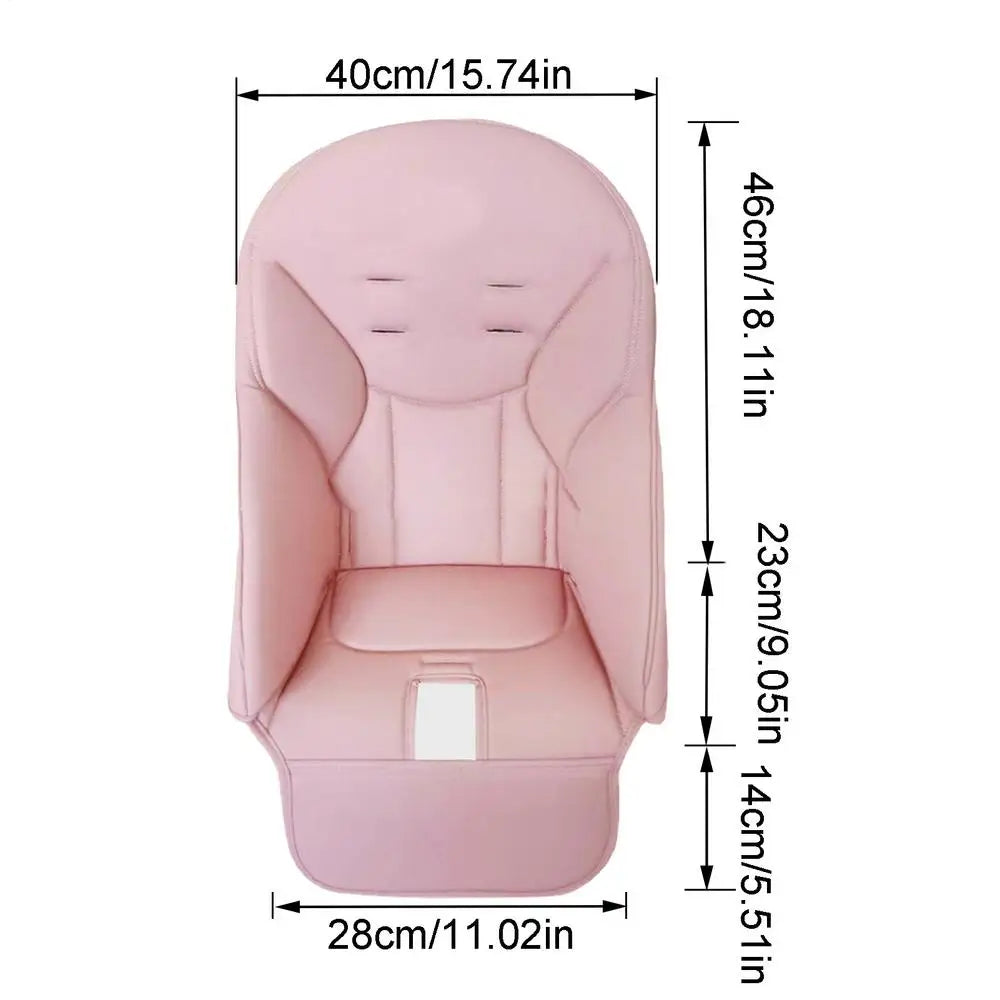 Kids High Chair Cushion – PU Leather Padded Seat Cover High Chair Cushion Axl pink