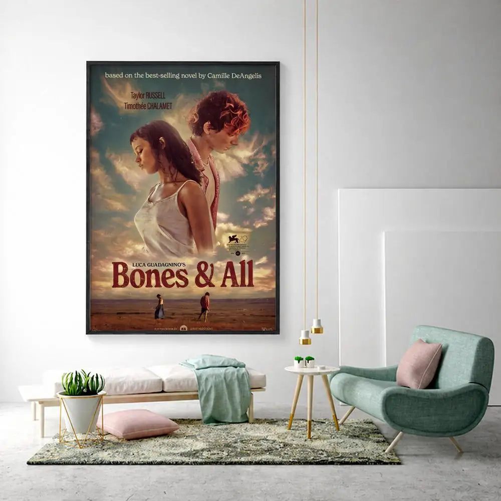 Bones & All Movie Poster – HD Waterproof Wall Art Print Movie Wall Poster Axl White1 30X40cmNoframe